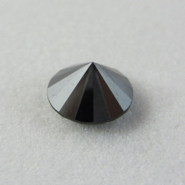 1.00 Ct Jet Black Color Round Cut Loose Natural Diamond, Heated Jet Black round brilliant Cut Natural Loose Diamond best ring