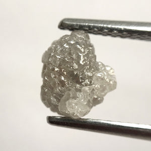 Natural Uncut Raw Rough Loose Diamond 1.60 Ct Grey Color 7.50 mm x 6.78 mm, Uncut Rough Diamond Crystal Earth Mined Origin Africa SJ24/56