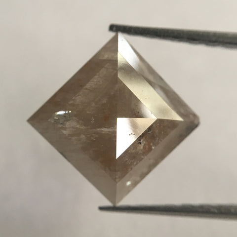 1.35 Ct Natural Loose Diamond Square Shape Lite Gray Color Rose cut 10.60 mm x 10.60 mm x 2.30 mm perfect rings SJ28/18
