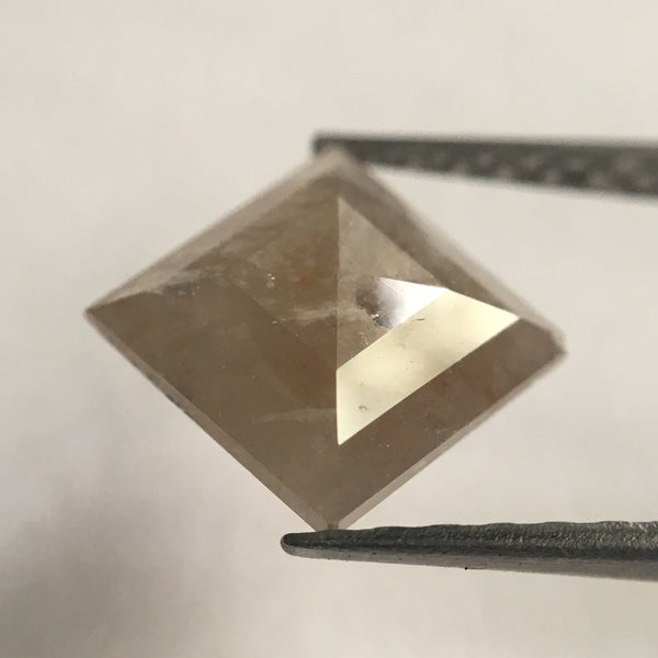 1.35 Ct Natural Loose Diamond Square Shape Lite Gray Color Rose cut 10.60 mm x 10.60 mm x 2.30 mm perfect rings SJ28/18