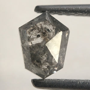 0.99 Ct Genuine Fancy Grey Black Color 6.75 mm X 5.30 mm X 3.10 mm Geometric shape Natural Loose Diamond Shield Shape SJ30/04