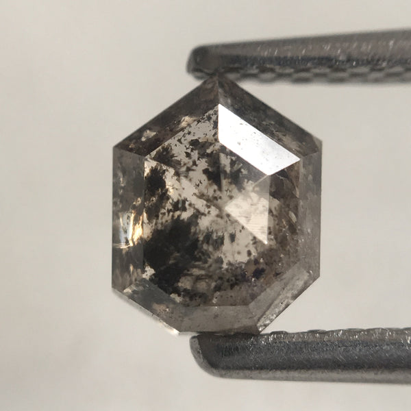 0.77 Ct Genuine Fancy Grey Color 5.90 mm X 4.80 mm X 3.10 mm Geometric Cut Natural Loose Diamond, Pentagon shape diamond SJ30/42
