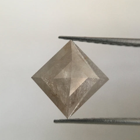 1.46 Ct Natural Loose Diamond Square Shape Lite Gray Color Rose cut 10.80 mm x 10.50 mm x 2.40 mm perfect rings SJ28/16