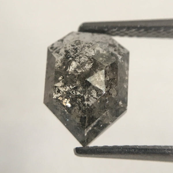 2.19 CT Natural Fancy Grey Color antique shape Loose Diamond 10.15 mm X 7.40 mm X 3.60 mm Pentagon Cut Natural Diamond SJ30/14