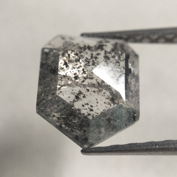 1.00 CT Grey Color Geometric shape Loose Diamond 8.50 mm X 6.90 mm X 1.90 mm Pentagon Cut Diamond Use for Jewelry SJ30/21