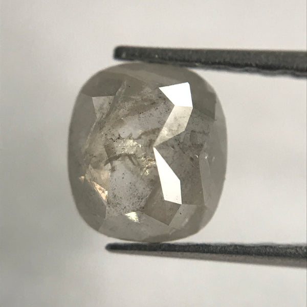 0.75 Ct Natural loose diamond 6.10 mm X 5.00 mm x 2.60 mm Oval Shape Salt and pepper, Grey Oval Cut Rose Cut Natural Diamond SJ31/10