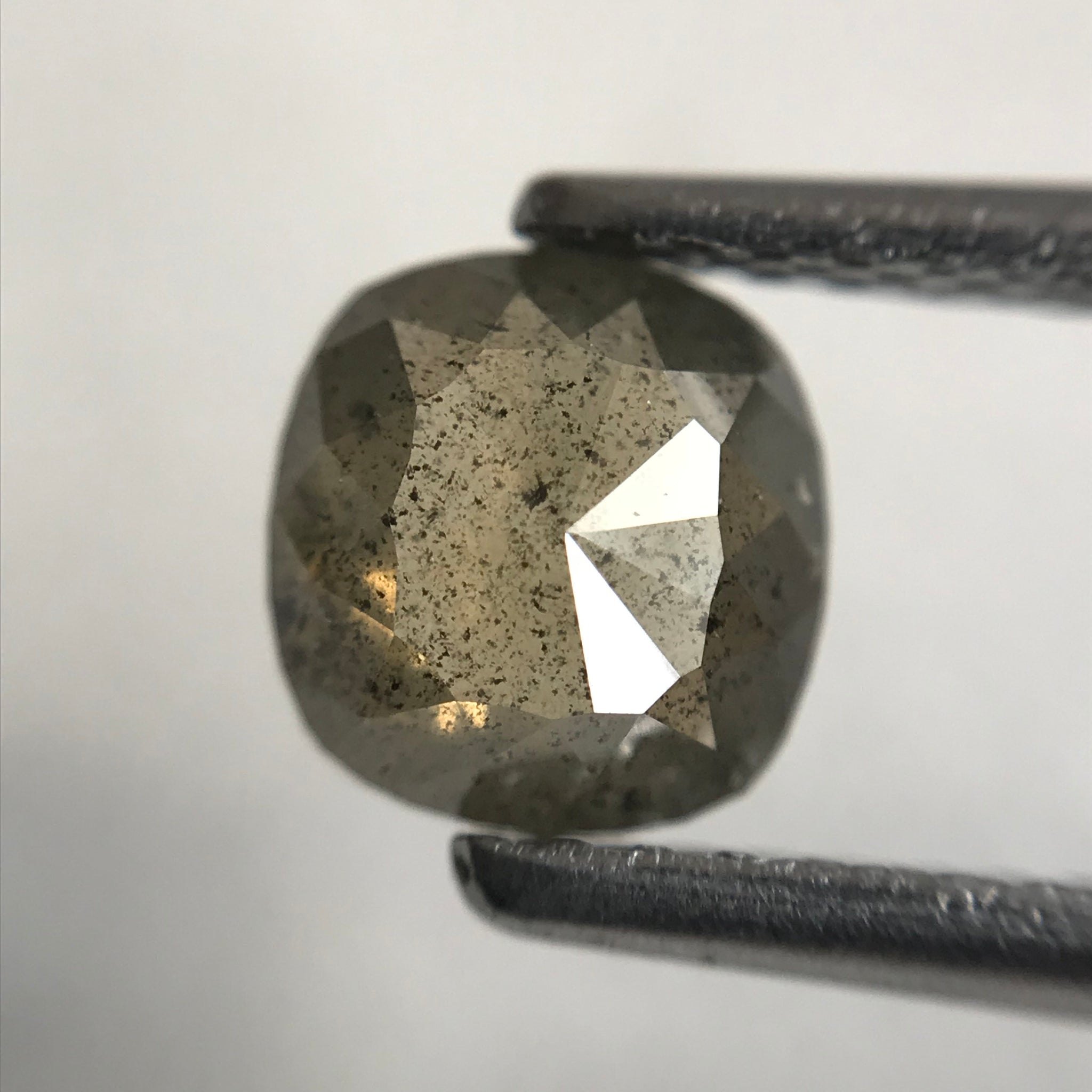 0.69 Ct Natural loose diamond 5.90 mm X 5.25 mm x 2.30 mm Oval Shape Rustic Diamond, Grey Oval Cut Rose Cut Natural Diamond SJ31/15