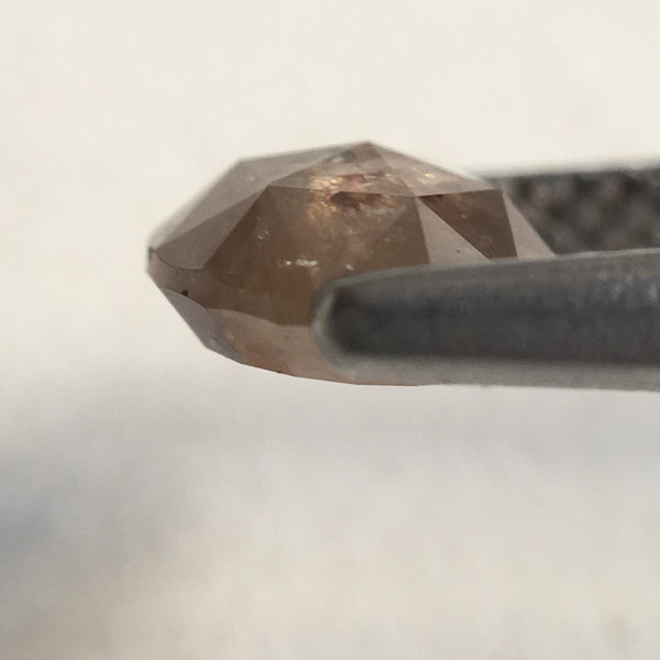 1.00 Ct Rose Cut Round Shape Dark Grey Brown 6.30 mm X 3.15 mm Natural Loose Diamond, Round Rose cut natural loose diamond SJ33/04