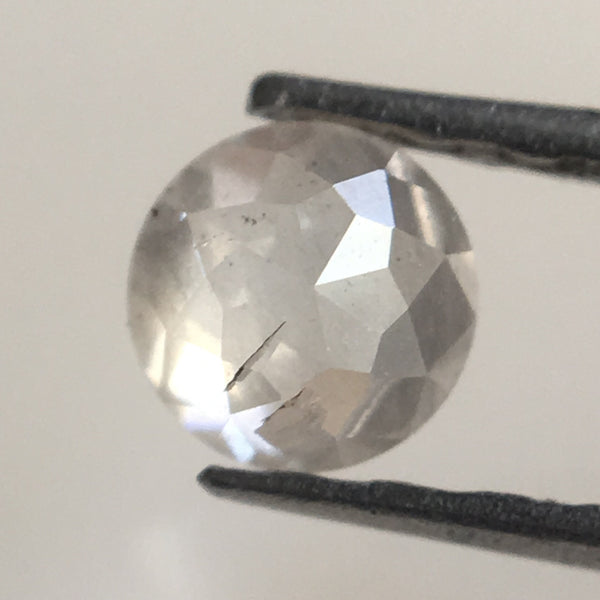 0.24 Ct Natural Diamonds Rose Cut Round White and Grey Diamond Rose Cut Size 3.85 mm x 2.10 mm Gray Diamond SJ33/09