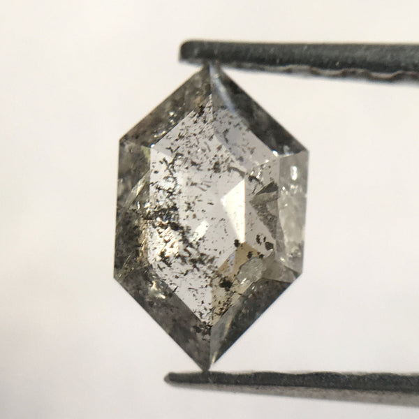 0.36 Ct Hexagon shape 6.30 mm X 3.90 mm X 1.99 mm natural loose diamond/Fancy Grey Color Hexagon Cut loose diamond SJ33/30