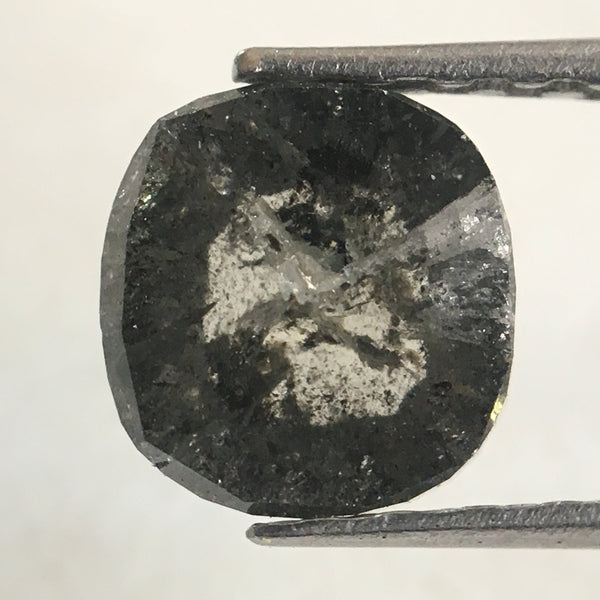 1.14 Ct Oval Cut Fancy Gray Color Natural Loose Diamond, 6.10 mm X 6.00 mm Grey Oval Shape Rose Cut Natural Loose Diamond SJ35/38