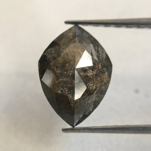 1.39 Ct Dark Grey Fancy Pear Cut Loose Natural Diamond, 10.14 mm X 7.35 mm X 2.80 mm Grey Rose Cut Pear Natural Loose Diamond SJ36/11