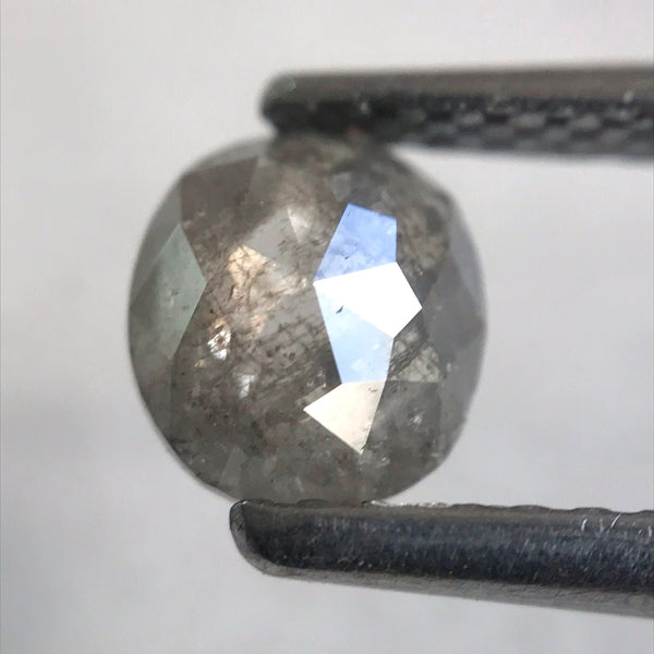 0.52 Ct Oval Cut Fancy Gray Color Natural Loose Diamond, 5.70 mm X 5.20 mm X 2.10 mm Grey Oval Shape Rose Cut Natural Loose Diamond SJ36/29