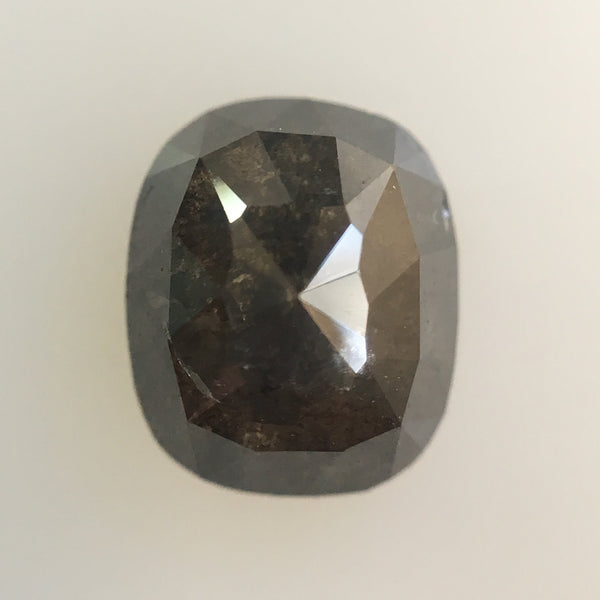 2.13 Ct Oval Cut 7.50 mm X 6.25 mm Fancy Gray Color Natural Loose Diamond, Grey Oval Shape Rose Cut Natural Faceted Loose Diamond SJ35/33