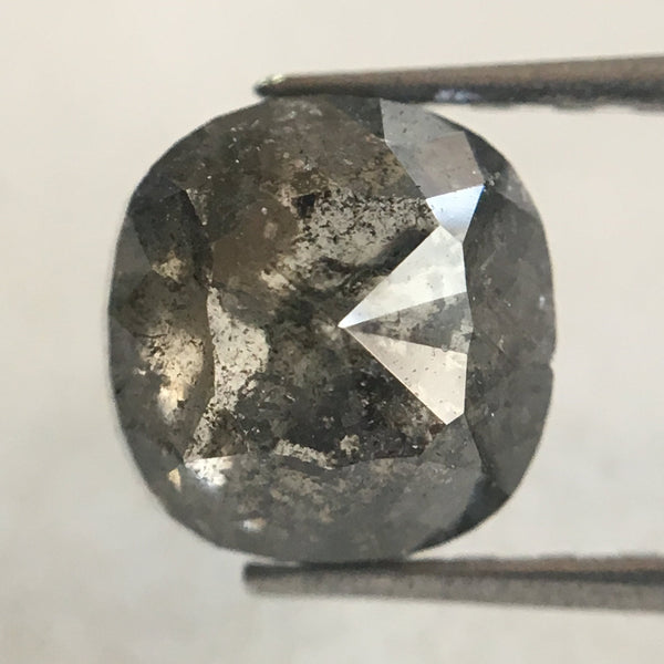1.14 Ct Oval Cut Fancy Gray Color Natural Loose Diamond, 6.10 mm X 6.00 mm Grey Oval Shape Rose Cut Natural Loose Diamond SJ35/38