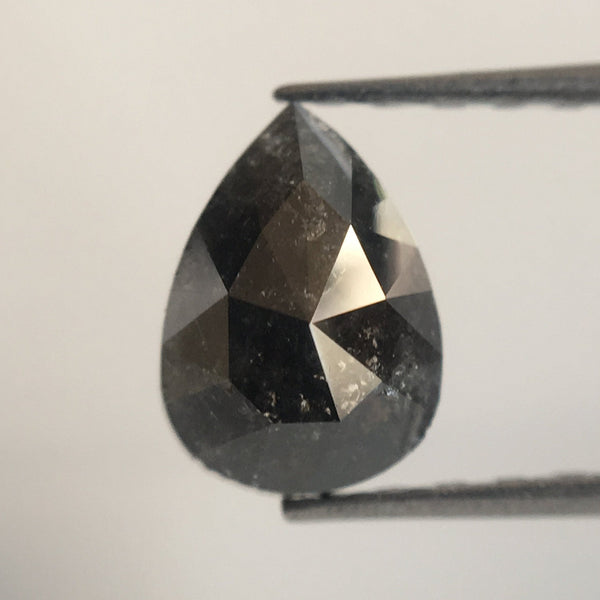 Natural Loose Diamond 1.01 Ct 7.10 mm X 5.10 mm x 3.50 mm Fancy Dark Grey Color Full Cut Pear Natural Loose Diamond for Jewellery SJ26/15