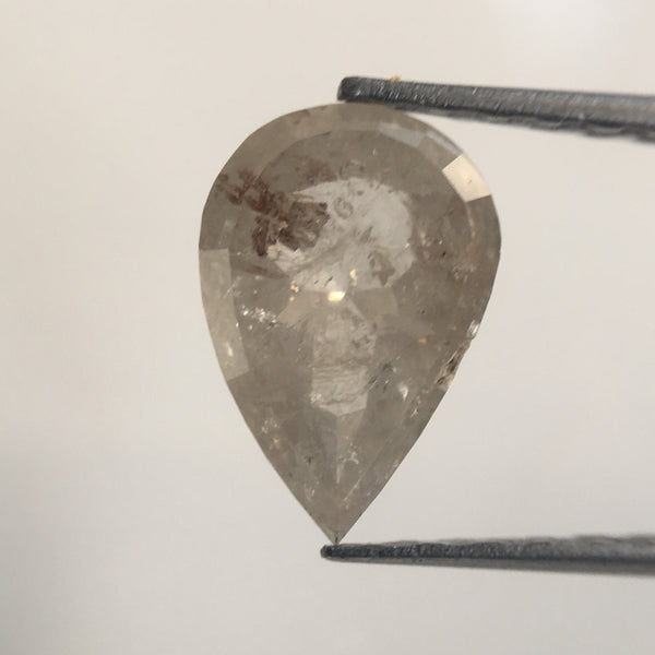 Natural Loose Diamond 1.16 Ct 8.60 mm X 5.90 mm x 3.15 mm Transparent Grey Color Pear Cut Natural Loose Diamond Use for Jewellery SJ26/32