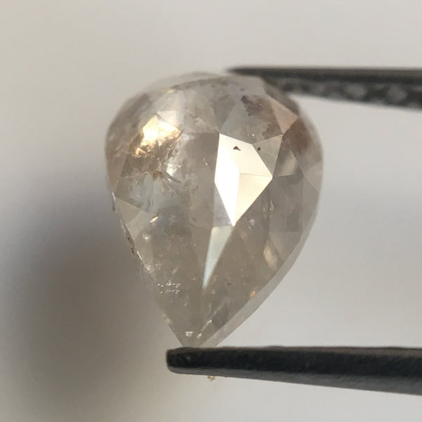 Natural Loose Diamond 1.16 Ct 8.60 mm X 5.90 mm x 3.15 mm Transparent Grey Color Pear Cut Natural Loose Diamond Use for Jewellery SJ26/32