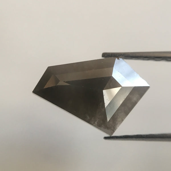 1.44 Carat Dark Grey Color Geometric shape Natural Diamond, 10.62 mm X 7.21 mm X 2.55 mm Fancy Natural Loose Diamond AJ01/14