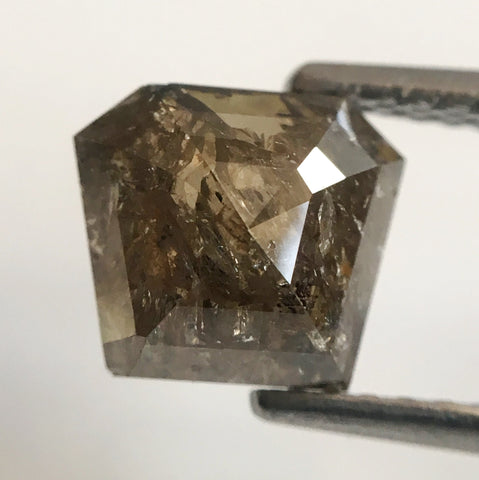 Genuine 1.82 Ct Dark Grey Color Geometric shape Natural Diamond, 6.57 mm X 7.47 mm X 3.66 mm Fancy Natural Diamond Use for Jewellery AJ01/15