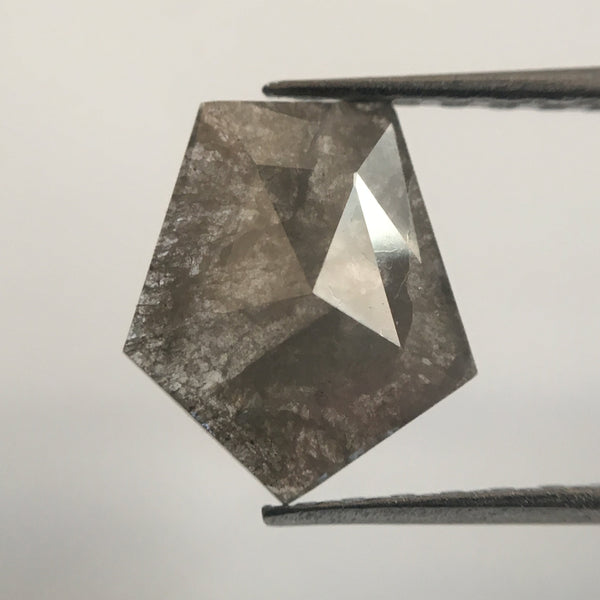 0.87 Ct Fancy Grey Color Rose Cut Geometric shape Natural Loose Diamond, 8.84 mm X 7.74 mm X 1.77 mm Natural Loose Diamond AJ01/18