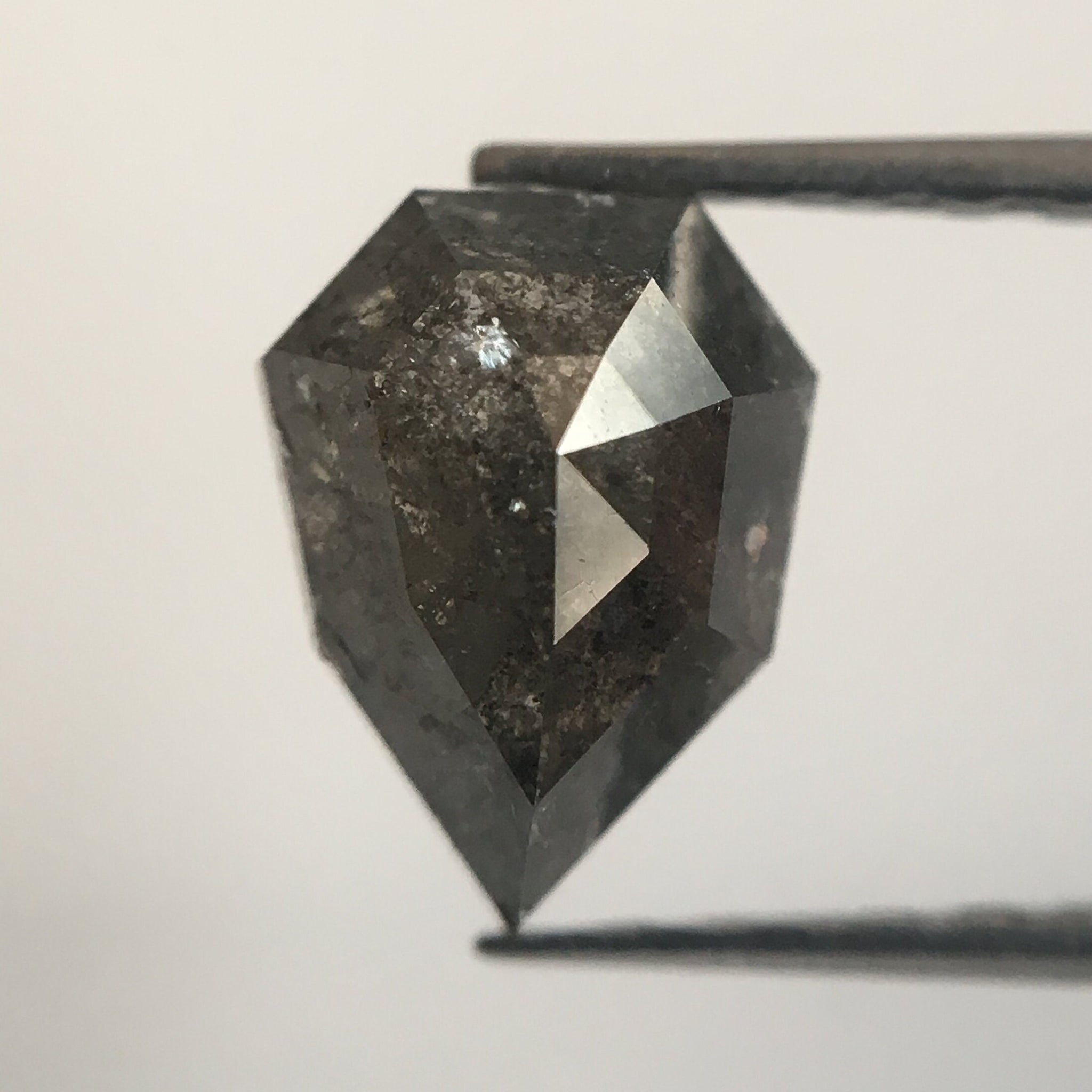 1.18 Ct Fancy Grey Color Rose Cut 7.66 mm X 5.84 mm X 3.44 mm Geometric shape Natural Diamond, Natural Loose Diamond AJ01/19