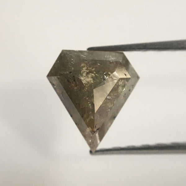 1.13 Ct Genuine Fancy Grey Color Diamond shape Natural Diamond, 7.30 mm X 6.74 mm X 3.19 mm Natural Diamond AJ02/02