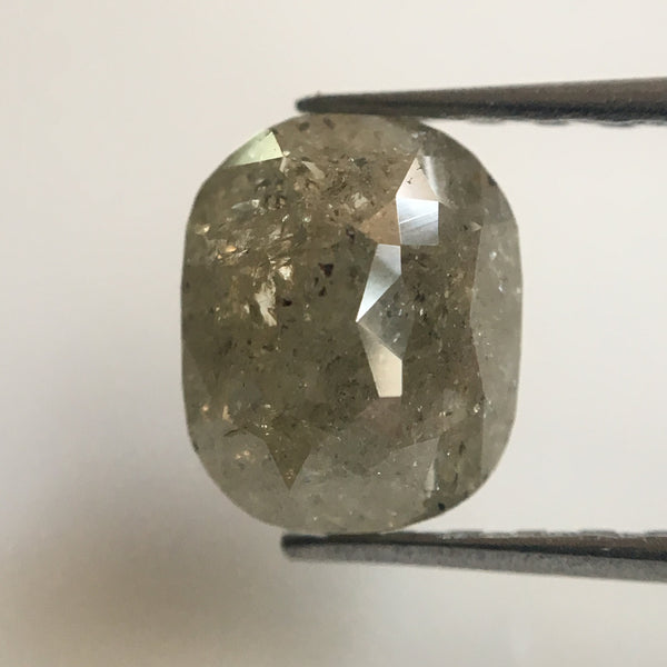 1.47 Ct Natural Gray Oval Shape Rose cut Natural Diamond, 6.91 mm X 5.68 mm X 3.62 mm Beautiful Natural Loose Diamond AJ02/26