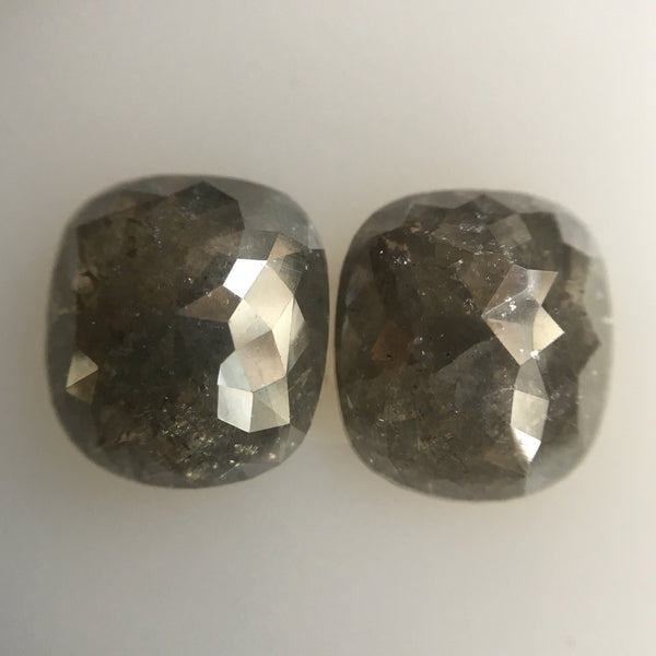 5.67 Ct Dark Grey brown oval shape rose cut natural loose diamond, 9.90 mm x 8.80 mm perfect Diamond for earrings or couple ring AJ04/03