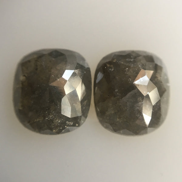 5.67 Ct Dark Grey brown oval shape rose cut natural loose diamond, 9.90 mm x 8.80 mm perfect Diamond for earrings or couple ring AJ04/03
