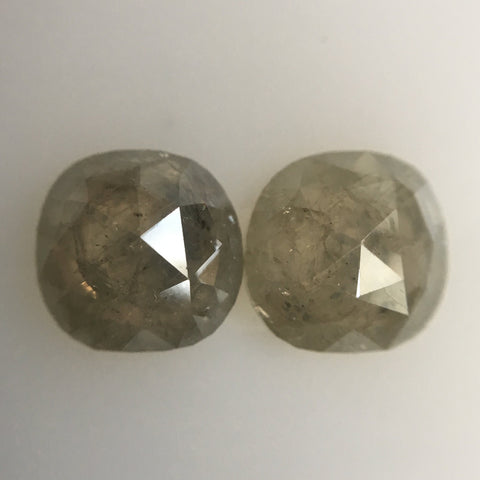 3.51 ct Natural Oval Shape Lite Gray Color Rosecut Diamond 7.9x7.9 mm perfect for earings or couple rings or pendants or bracelet AJ04/14