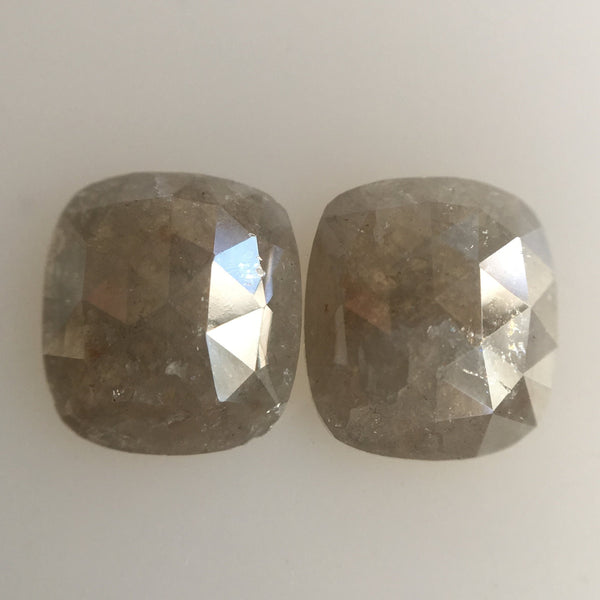 2.42 Ct Natural Oval Shape Dark Gray Color Rose cut Loose Diamond 7.70 mm x 6.90 mm perfect for earrings or couple rings AJ04/16