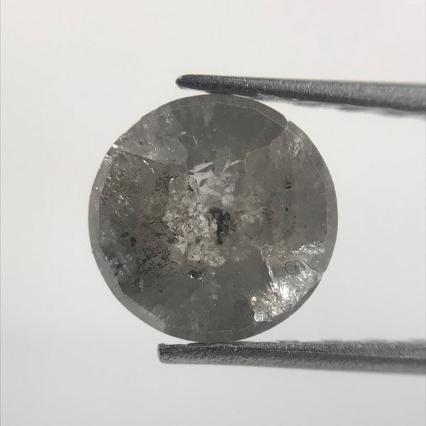 0.80 Ct 5.86 mm X 2.74 mm Rose Cut Round Shape Grey Color Natural Loose Diamond I3 Clarity, Round Rose cut natural loose diamond SJ06/26