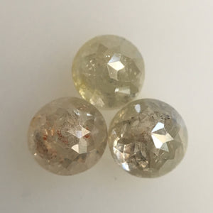 1.81 Ct Natural Loose Diamond Rose Cut Round Shape Ice Grey Color 3 pcs 4.50 mm to 4.80 mm, Rose cut Loose Natural diamond AJ06/24