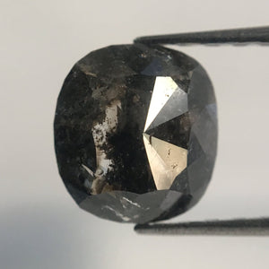 1.18 Ct Natural Loose Diamond Oval Shape Dark Grey Color Rose Cut 7.20 mm x 6.65 mm x 2.55 mm, Beautiful Sparkling Natural Diamond SJ38/18
