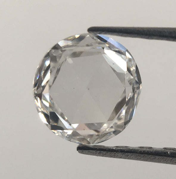 0.38 Ct Natural White Round Rose Cut Loose Diamond, E Color 5.04 mm x 1.59 mm SI1 Clarity Natural Diamond Use For Jewelry SJ39/26
