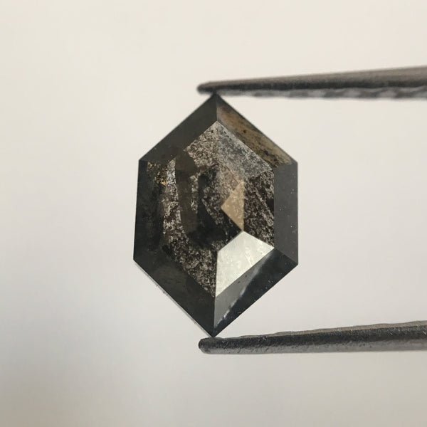 0.81 Ct Gray Color Natural Hexagon Shape loose Diamond, 7.67 mm X 5.00 mm X 2.63 mm Polished Diamond best for engagement rings SJ38/59