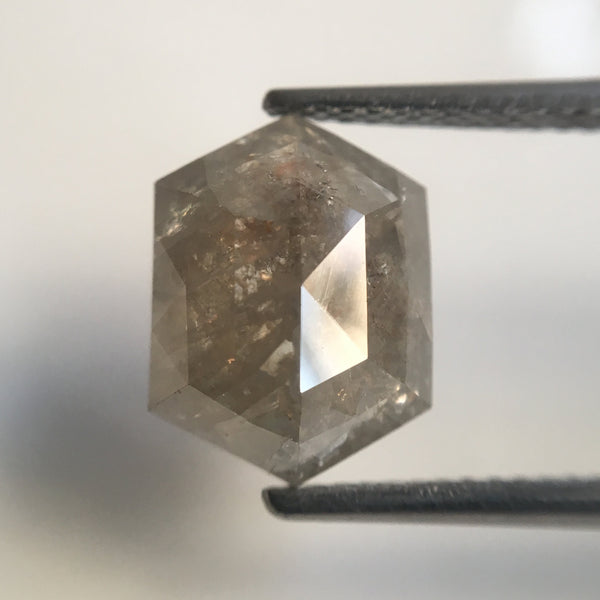 3.47 Ct Hexagon shape Natural Loose Diamond 11.30 mm X 8.50 mm Fancy Color Hexagon Shape Diamond Use for Jewelry making SJ12/53