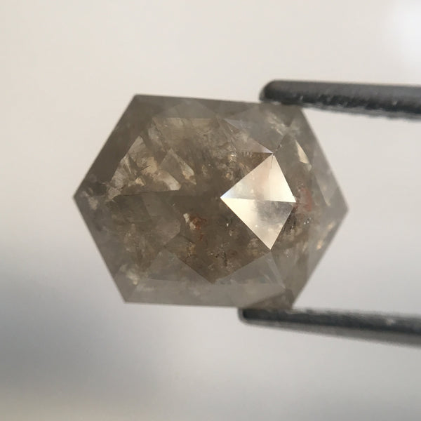 3.47 Ct Hexagon shape Natural Loose Diamond 11.30 mm X 8.50 mm Fancy Color Hexagon Shape Diamond Use for Jewelry making SJ12/53