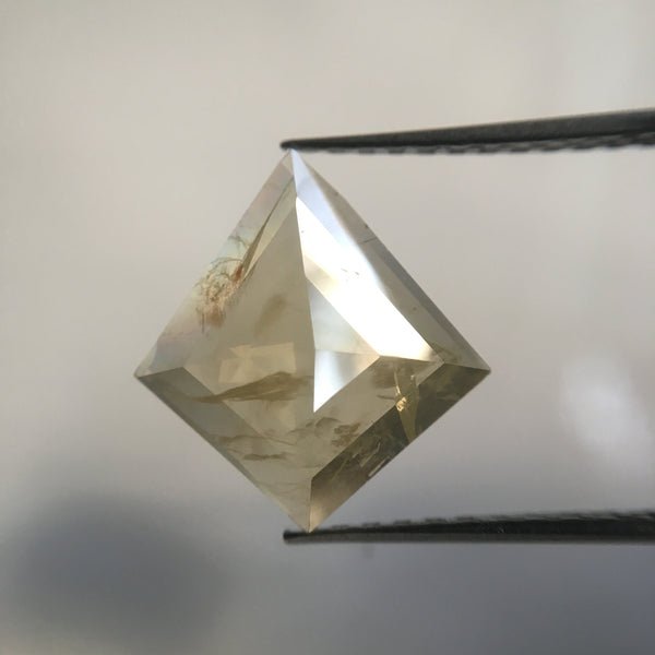 2.49 Ct 13.70 mm X 12.50 mm Yellowish Grey geometric shape Natural Loose Diamond, Kite Shape Superb Quality Diamond Cut SJ12/56