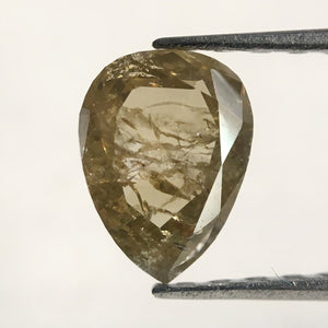0.66 Ct Yellow brown color pear shape natural loose diamond, 6.87 mm x 5.15 mm x 2.23 mm Pear Shape Natural Loose diamond AJ10/22