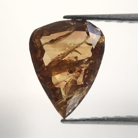 1.54 Ct Natural Pear shape Brown Color Rose cut Natural Loose Diamond, 9.23 mm x 7.01 mm x 2.82 mm Natural Loose Diamond for Ring AJ10/27