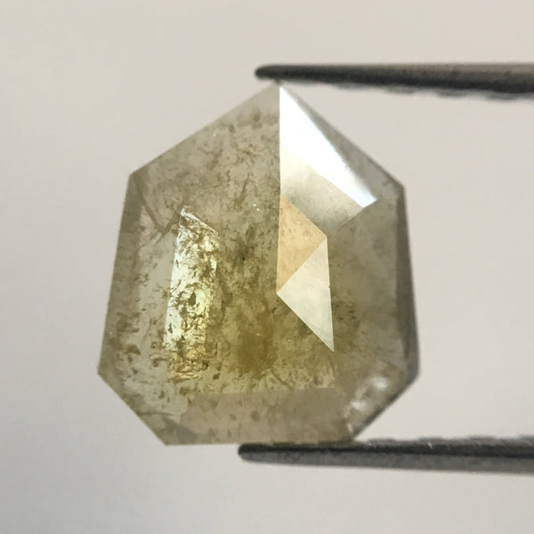 0.85 ct Shield Shape Yellow Color Natural Loose Diamond 7.80 mm x 7.02 mm X 1.81 mm Geometric shape natural diamond for engagement AJ11/02