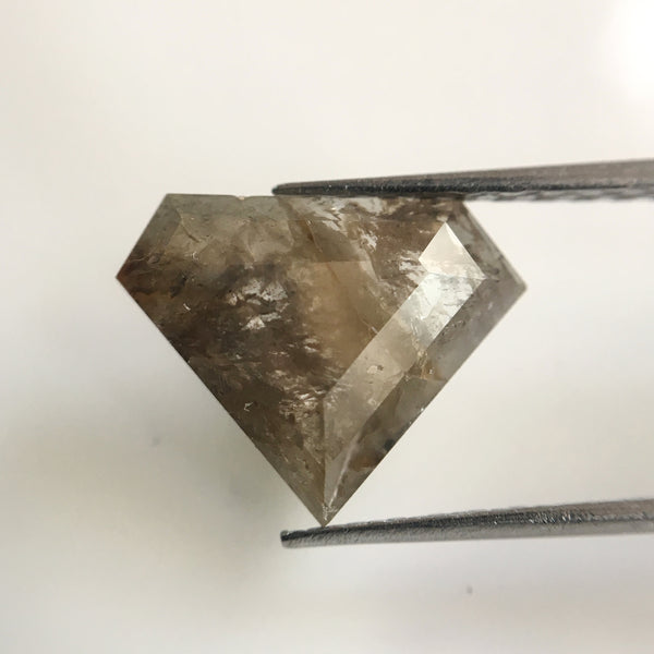 1.52 Ct Fancy Color Natural Loose Diamond, 8.90 mm x 11.20 mm Rustic Loose Diamond, Grey color Antique Shape Natural Loose Diamond SJ17/03
