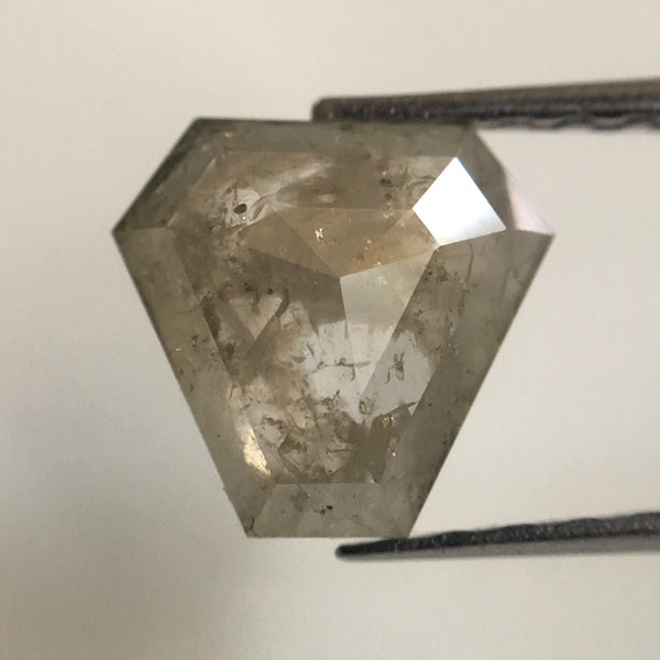 1.10 ct Natural Light Gray Color Geometry Shape Natural Loose diamond, 7.40 mm x 7.80 mm Fancy Shape Natural Loose Diamond SJ17/06