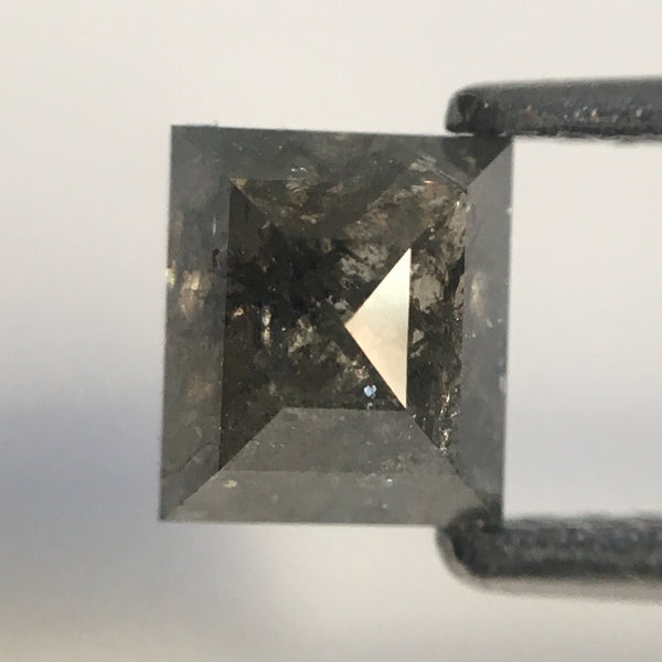 1.08 Ct Grey Black Color Square Shape Natural Loose Diamond 5.60 mm X 4.95 mm, Fancy Color Loose Diamond perfect for Jewelry SJ21/16