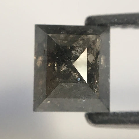 1.08 Ct Grey Black Color Square Shape Natural Loose Diamond 5.60 mm X 4.95 mm, Fancy Color Loose Diamond perfect for Jewelry SJ21/16