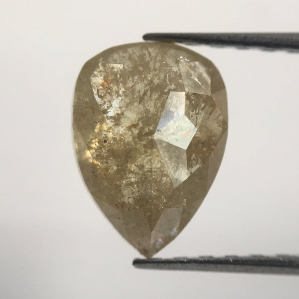 1.82 Ct Yellow Brown Pear Cut Loose Natural Diamond, 9.16 mm X 6.67 mm X 3.37 mm Natural Diamond quality Use for Jewelry making AJ12/33