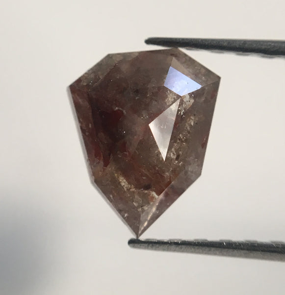 1.26 Ct Genuine Fancy Brown Color Pentagon Cut Natural Loose Diamond, 8.22 mm X 6.79 mm X 2.70 mm Geometry Shape Loose Diamond AJ12/40