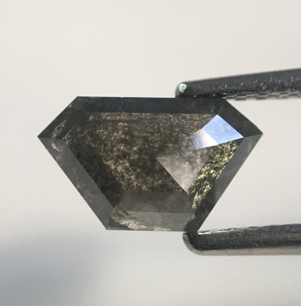 1.16 Ct Salt and Pepper Trapezoid Shape Natural Loose Diamond, 5.21 mm X 8.74 mm X 3.11 mm Geometric Shape Natural Loose Diamond AJ12/44